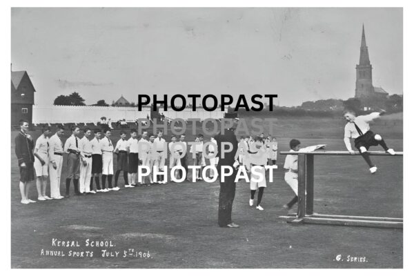 Old postcard showing Kersal School Sports 1906, Higher Broughton, Salford, Manchester