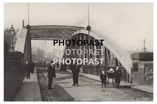 Old postcard of Barton Road Swing Bridge, Barton, Eccles, Manchester