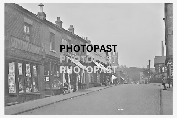 Old postcard of Market Street, Blackley, Manchester