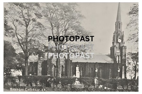 Old postcard of St Catherines Church, Barton, Eccles, Manchester