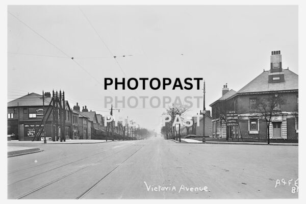 Old postcard of Victoria Avenue, Blackley, Manchester