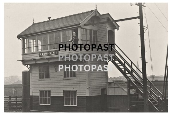 Old postcard view of The Ardwick No1 Signal Box, Ardwick, Manchester