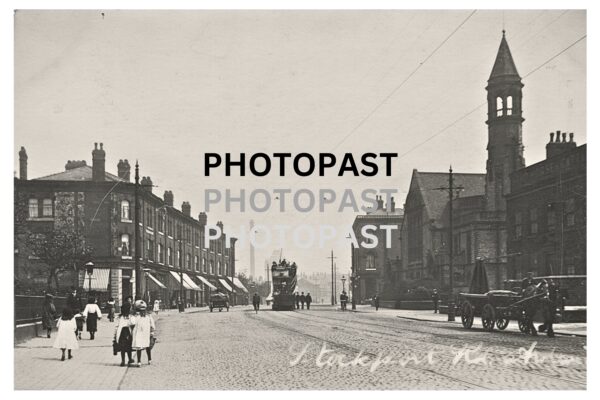 Old postcard view of Stockport Road, 
Ardwick, Manchester