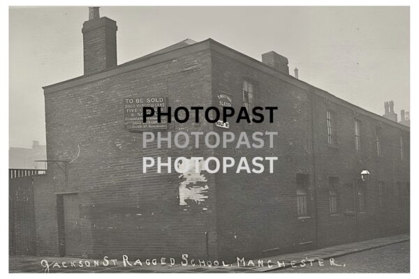 Old postcard showing Jackson Street Ragged School, Ardwick, Manchester