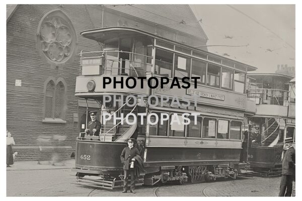 Old postcard showing Hyde Road Tram Depot, Ardwick, Manchester