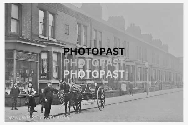 Old postcard of William Street, Harpurhey, Manchester
