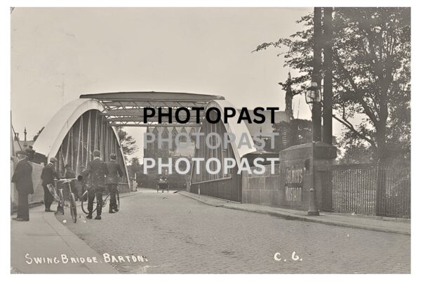 Old postcard of Barton Swing Bridge, Manchester Ship Canal, Barton, Eccles, Manchester