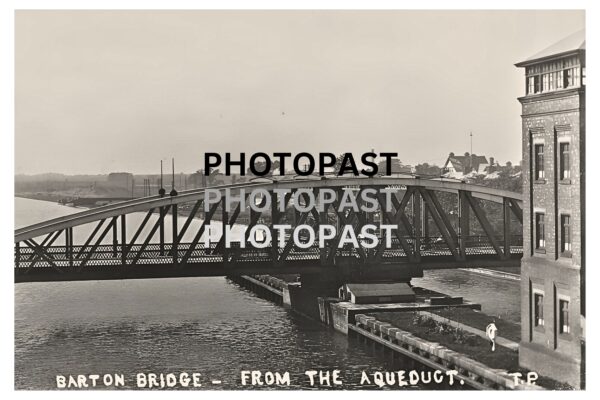 Old postcard showing Barton Bridge, Manchester Ship Canal, Eccles, Manchester