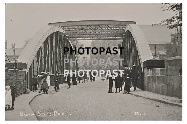 Old postcard showing Barton Swing Bridge, Manchester Ship Canal, Barton, Eccles, Manchester