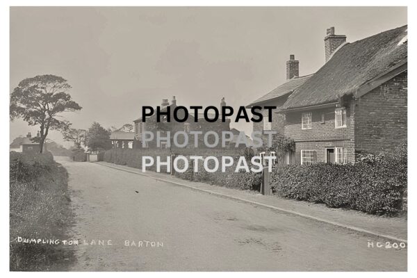 Old postcard showing Dumplington Lane, Barton, Eccles, Manchester