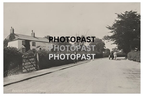 Old postcard showing Barton Road, Crofts Bank, Barton, Eccles, Manchester