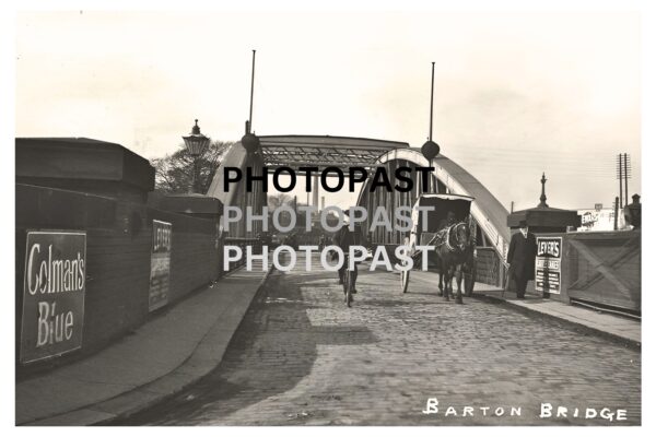 Old photograph off Barton Swing Bridge, Barton, Eccles, Manchester