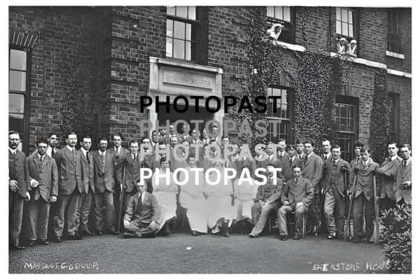 Old postcard of Shenstone House Military Hospital, Upper Park Road, Higher Broughton, Salford, Manchester