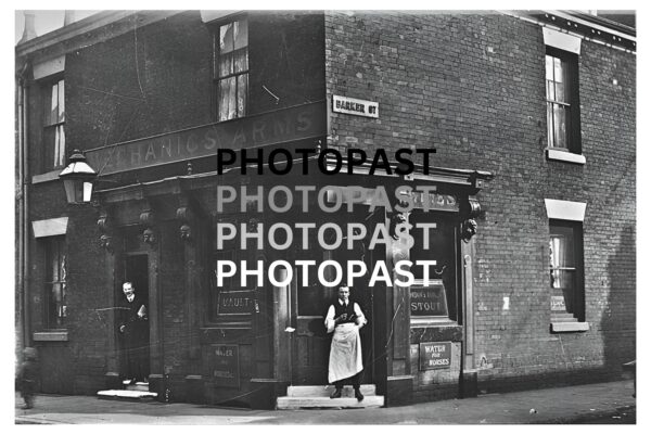 Old postcard of Mechanics Arms, Sherborne Street, Strangeways, Cheetham Hill, Manchester