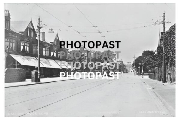 Old postcard of Barlow Moor Road, Chorlton, Manchester