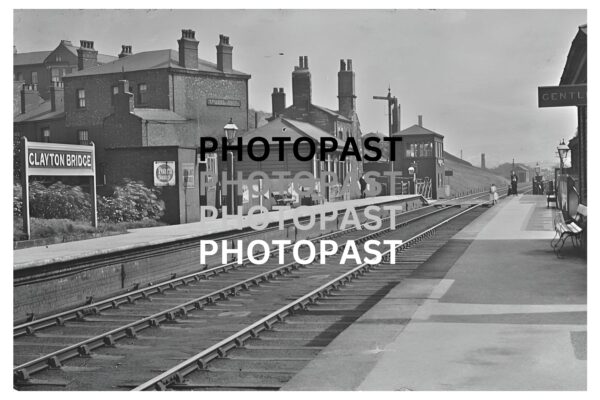 Old postcard of Clayton Bridge Railway Station, Clayton, Manchester
