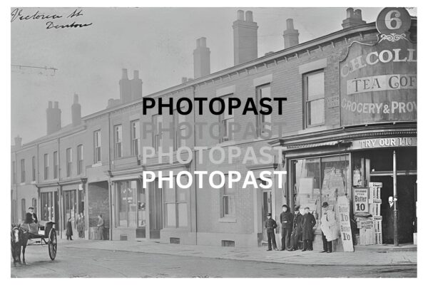 Old postcard of Victoria Street, Denton, Manchester